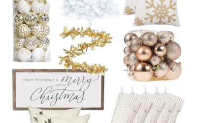 Beautiful White and Gold Apartment Christmas Decorating Ideas