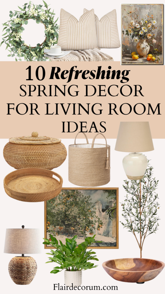 spring decor for living room